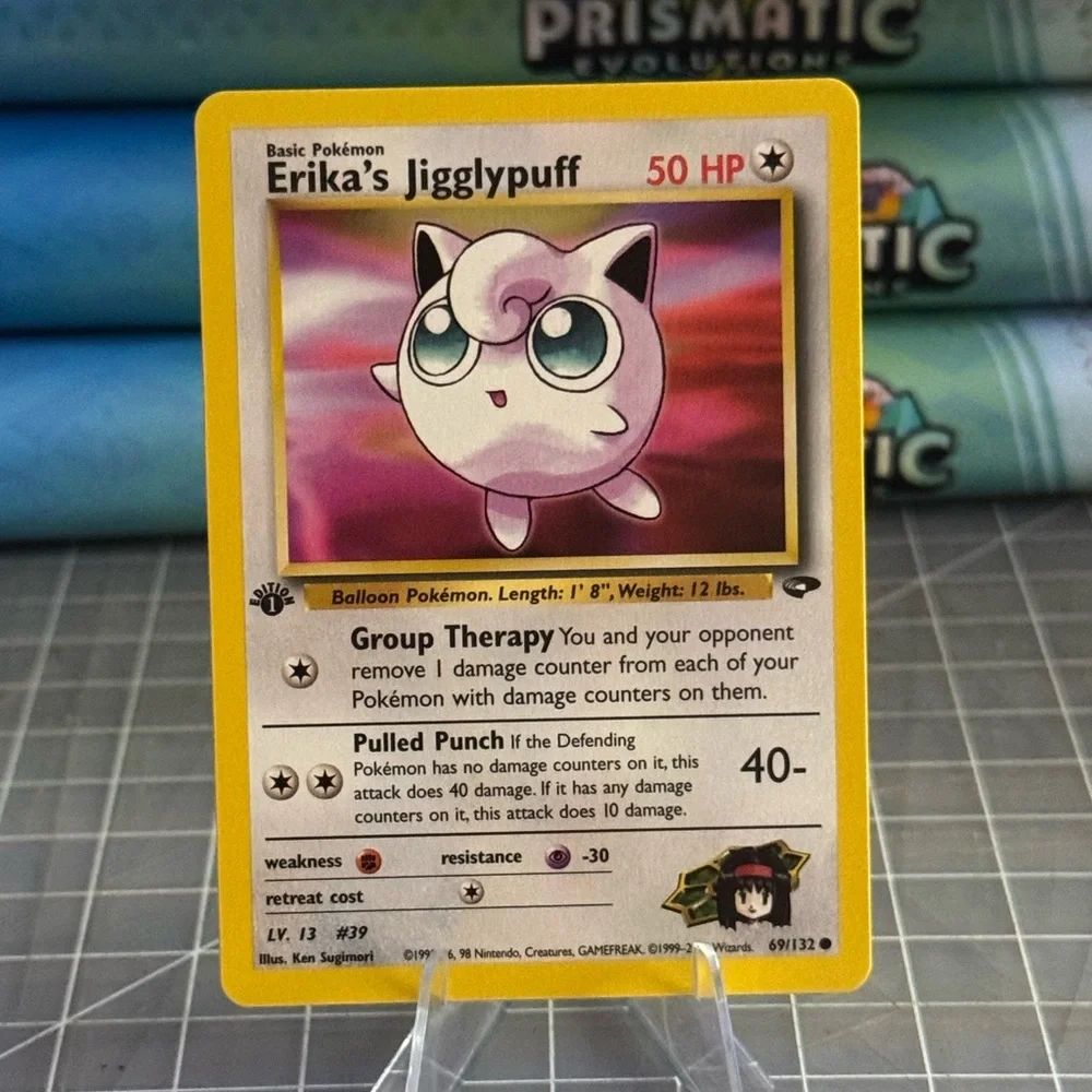 Erika's Jigglypuff 1st edition Pokemon Card - Picture 2 of 3